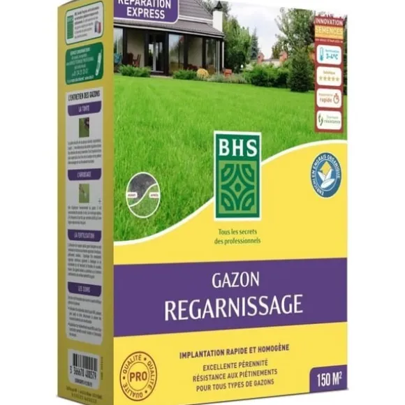 Tør genvækstgræs - BHS - 3 kg | 150 m² | Stærk og holdbar, med fremragende holdbarhed og tolerance over for nedtrampning.