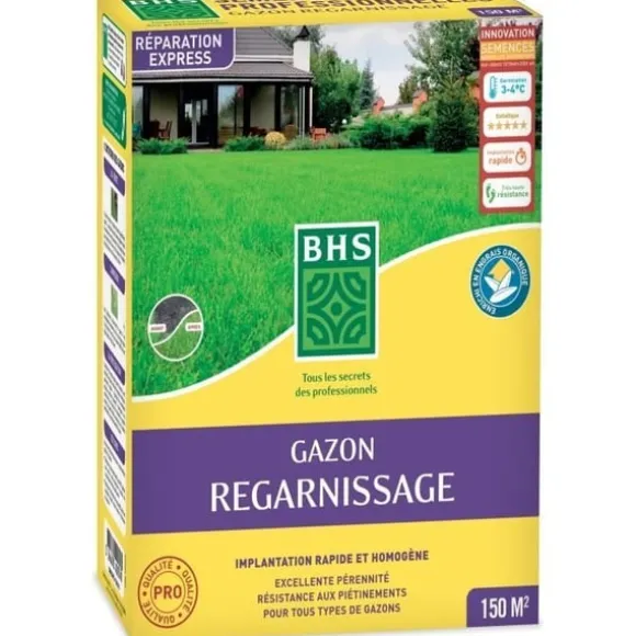 Tør genvækstgræs - BHS - 3 kg | 150 m² | Stærk og holdbar, med fremragende holdbarhed og tolerance over for nedtrampning.