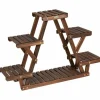Træ Plantestativ, 39x10x25,5 cm, Carbonized