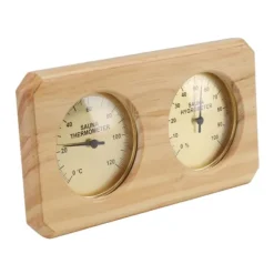 Træ Sauna Termometer Hygrometer 2 i 1 Luftfugtighed Temperaturmåling Indendørs termometer Luftfugtighedsmåler til Hotel Sauna Room
