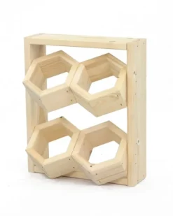 Træ vertikale plantekasser RD-8/2x2 - Naturlig