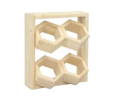 Træ vertikale plantekasser RD-8/2x2 - Naturlig