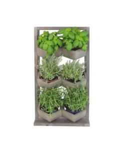 Træ vertikale plantekasser RD-8/2x3 - Grå