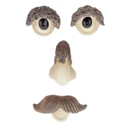 Træansigts haveornament, 6x5,5x2 cm, flerfarvet, polyresin