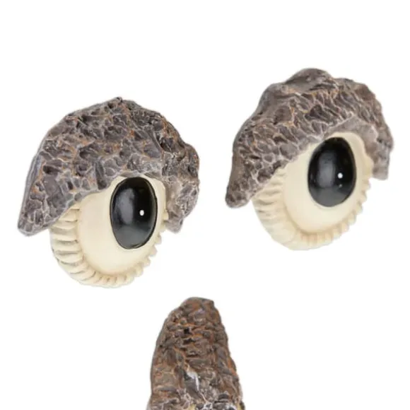 Træansigts haveornament, 6x5,5x2 cm, flerfarvet, polyresin