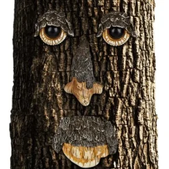 Træansigtsdekoration, 11x7x3,5 cm, Grøn