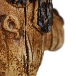 Træansigtsdekoration, 11x7x3,5 cm, Grøn