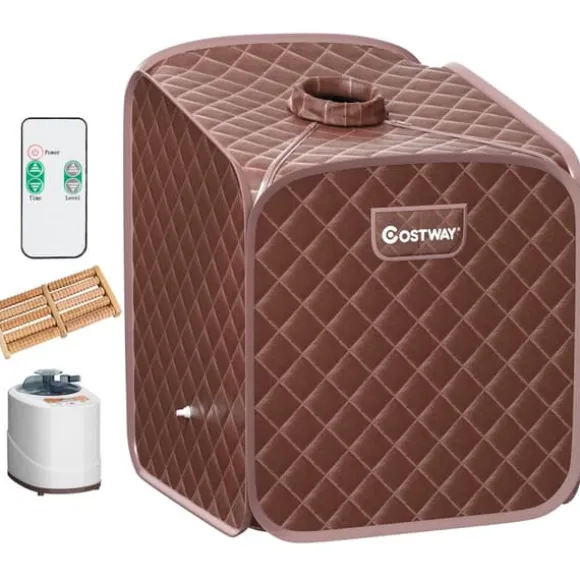 Transportabel dampsauna spa, 85x84x106 cm, Sort