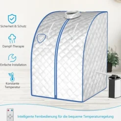 Transportabel Dampsauna, 78x87x100 cm, Sølv