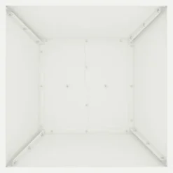 Trapezoidal Plantekasse i Stål - Moderne Design | Farve: Hvid | Størrelse: 40x40x100 cm