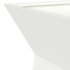Trapezoidal Plantekasse i Stål - Moderne Design | Farve: Hvid | Størrelse: 40x40x100 cm