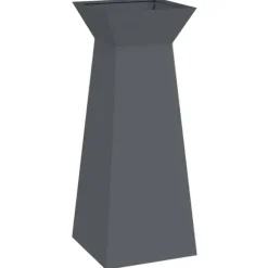 Trapezoidal Søjle Plantekasse i Stål | Farve: Antracit | Størrelse: 40 x 40 x 100 cm