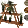 Træblomsterstativ 79x101x26 cm - RP/ 3-niveau/ Brun