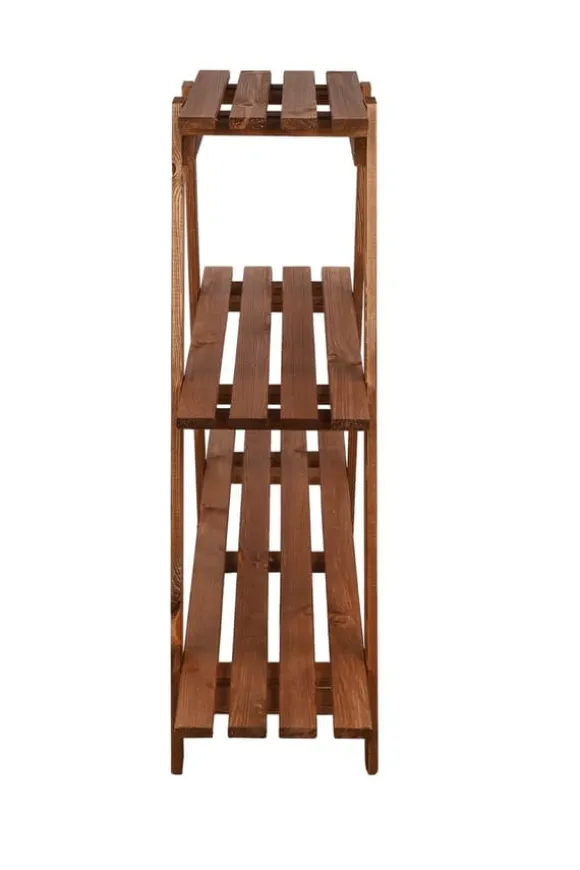 Træblomsterstativ 79x101x26 cm - RP/ 3-niveau/ Brun