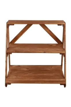 Træblomsterstativ 90x85x67 cm - RP/ 3-niveau/ Brun