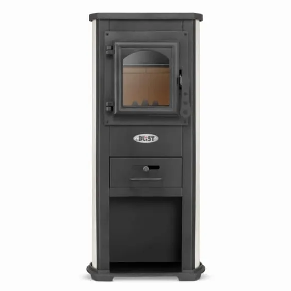 Træbrændeovn - antracit & beige - 8,5kW
