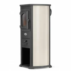 Træbrændeovn - antracit & beige - 8,5kW