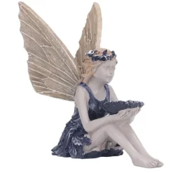 Trädgård Solros Fairy Statue Mytisk Fairy Staty Vacker ängelskulptur dekorativ figur