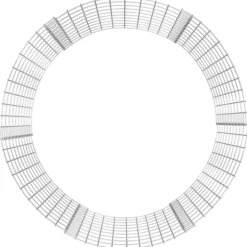 Trädgårdskompost i galvaniserat stål - Rostfri & väderbeständig | Ø100x100 cm