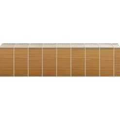 Trädgårdsskjul i galvaniserat stål - Robust utomhusförvaring | Färg: Ljusbrun | Storlek: 191x725x198 cm
