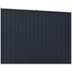 Trädgårdsskjul i galvaniserat stål - Förvaring av verktyg och redskap | Färg: Antracit | Storlek: 195x198x159 cm