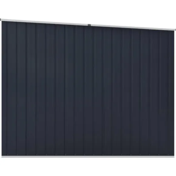 Trädgårdsskjul i galvaniserat stål - Förvaring av verktyg och redskap | Färg: Antracit | Storlek: 195x198x159 cm