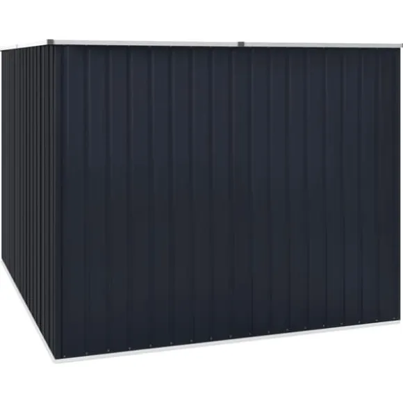Trädgårdsskjul i galvaniserat stål - Förvaring av verktyg och redskap | Färg: Antracit | Storlek: 195x198x159 cm