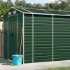 Trädgårdsskjut i galvaniserat stål - Robust förvaringslösning | Färg: Grön | Storlek: 191x470x198 cm