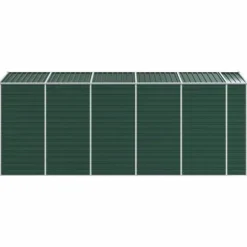 Trädgårdsskjut i galvaniserat stål - Robust förvaringslösning | Färg: Grön | Storlek: 191x470x198 cm