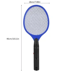 Trådløs Batteridrevet Elektrisk Fly Myggesmækker Bug Zapper Racket Insektdræber Blå