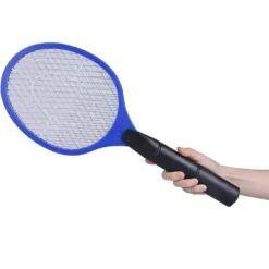 Trådløs Batteridrevet Elektrisk Fly Myggesmækker Bug Zapper Racket Insektdræber Blå