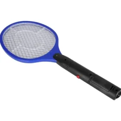 Trådløs Batteridrevet Elektrisk Fly Myggesmækker Bug Zapper Racket Insektdræber Blå