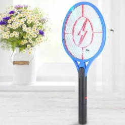 Trådløs Batteridrevet Elektrisk Fluemyggedræber Bug Zapper Racket Insektdræber (blå)