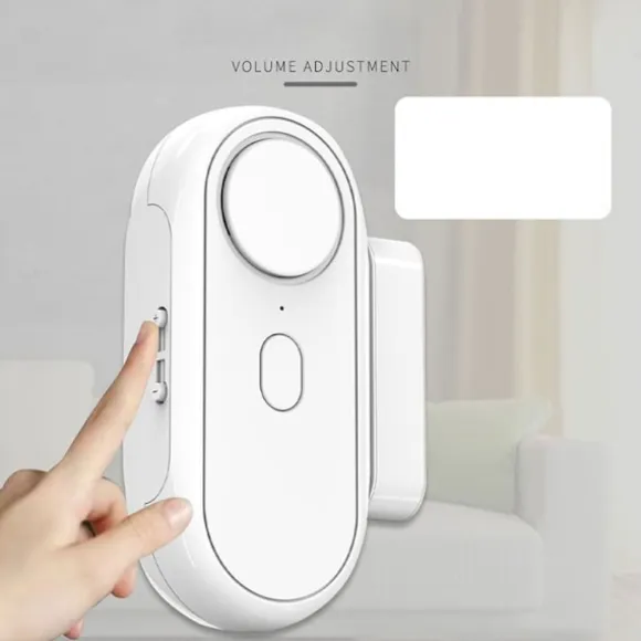 Trådløs dør- og vinduesalarm med fjernbetjening - 1 magnetisk dørsensor og 2 alarmer