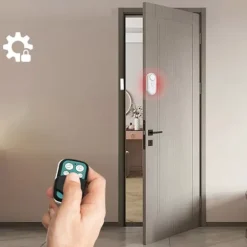 Trådløs dør- og vinduesalarm med fjernbetjening - 1 magnetisk dørsensor og 2 alarmer