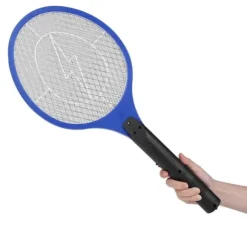 Trådløs Genopladelig Elektrisk Fly Myggesmækker Bug Zapper Racket Insektdræber Blå