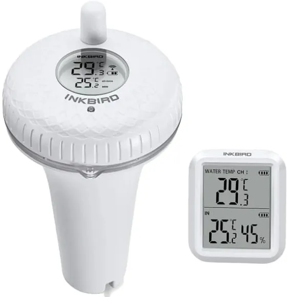Trådløs Pooltermometer, Bluetooth-forbindelse, Høj præcision for måling af temperatur og luftfugtighed,Trådløs Version