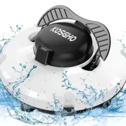 Trådløs robot poolrenser, dobbeltmotorer, 5200mAh batteri,Elfenben
