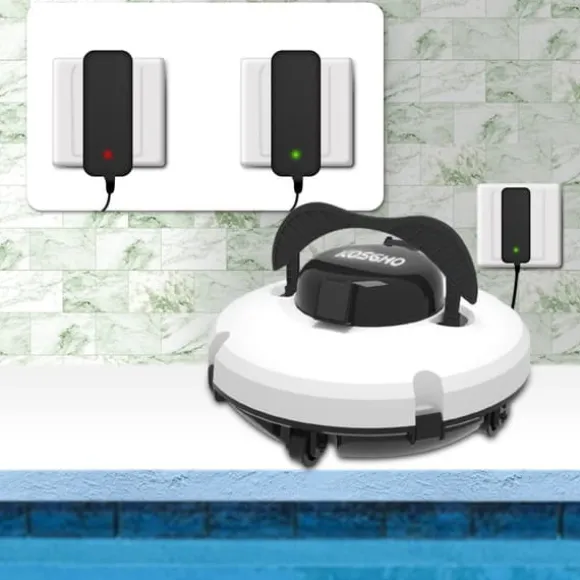 Trådløs robot poolrenser, dobbeltmotorer, selvparkering,Som billede