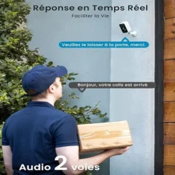 Trådløs WiFi Overvågningskamera, 1080P HD, Farve Nattesyn, AI Bevægelsesdetektion