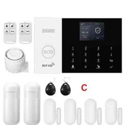 Trådløst Alarm System, Smart Home Kompatibilitet, Multifunktionelle Advarsler,EU stik, 4G-C