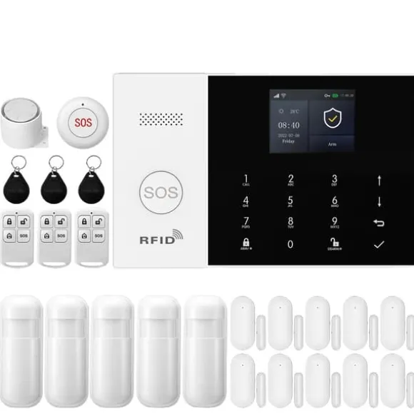Trådløst Alarm System, Smart Home Kompatibilitet, Multifunktionelle Advarsler,EU stik, 4G-F