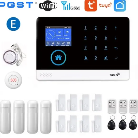 Trådløst Alarm System, Stemmestyring, Multi-Zone Support,E, EU-stik
