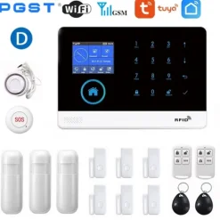 Trådløst Alarm System, Stemmestyring, Multi-Zone Support,D, EU-stik