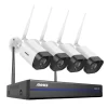 Trådløst CCTV-system, 5MP opløsning, tovejs lyd, 8CH NVR 4 stk kamera, 2T