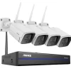 Trådløst CCTV-system, 5MP opløsning, tovejs lyd, 8CH NVR 4 stk kamera, 2T