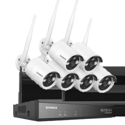 Trådløst NVR CCTV-system, 5MP IP-kamera, Natvision, 1T, 8CH NVR 6Pcs Kits