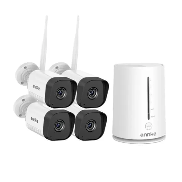 Trådløst Sikkerhedskamera, 5MP Opløsning, Nattesynsfunktion,I71GK 4Pcs Kamera