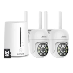 Trådløst Sikkerhedskamera, 5MP Opløsning, Nattesynsfunktion,I51CP 2Pcs med 64G