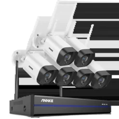 Trådløst sikkerhedssystem, 3MP opløsning, 10 tommer LCD NVR,2T, 8CH 6 stk. kamera
